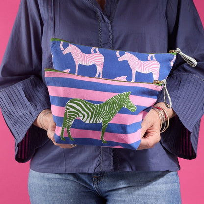 Zebra Essential Canvas Pouch Set of 2 Pouch Set of 2 - Rockflowerpaper