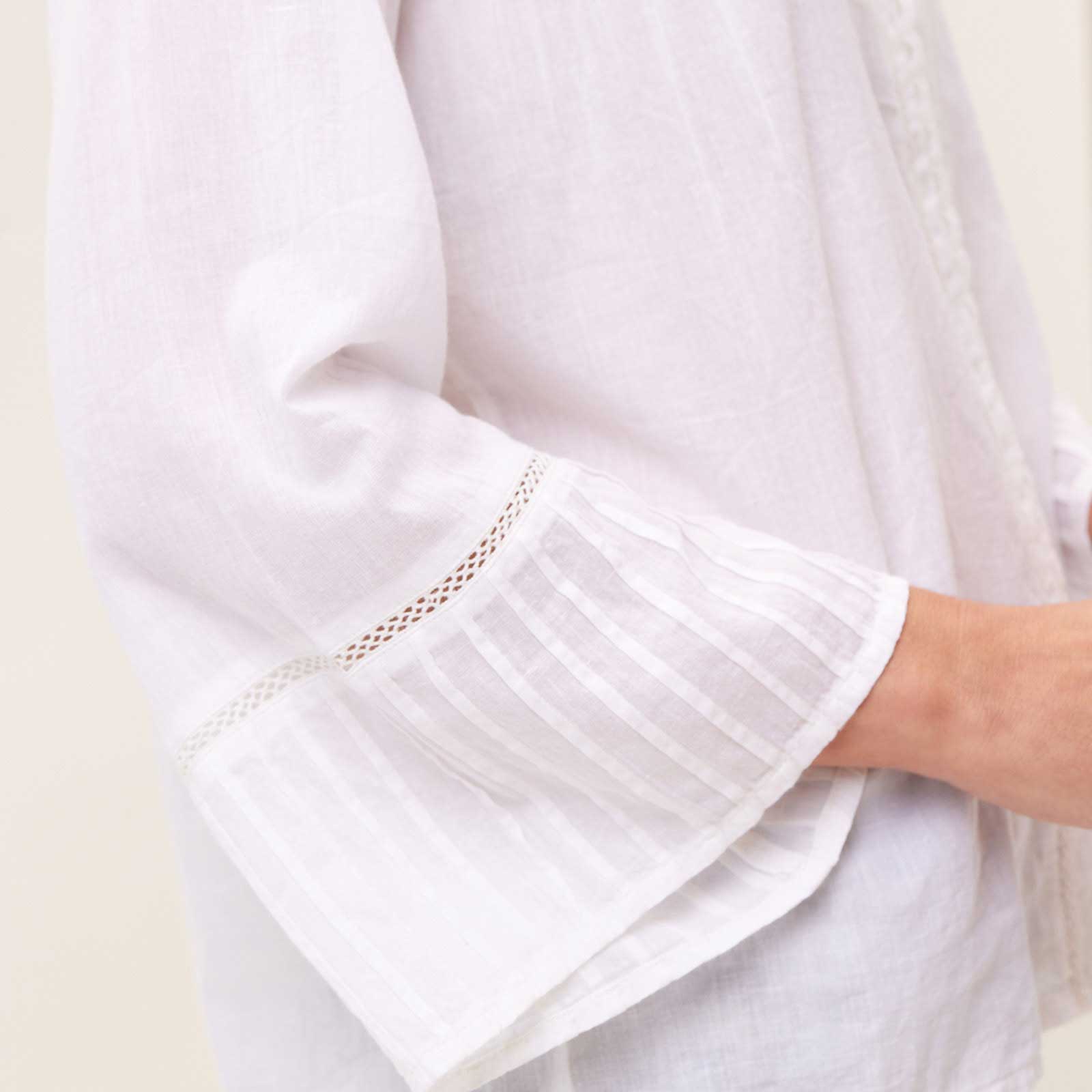 Easy Lightweight White Cotton Blouse Tunic - rockflowerpaper