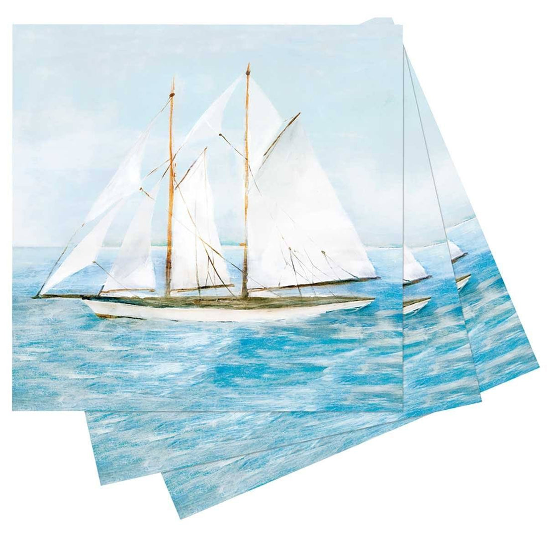 Summer Sail Paper Cocktail Napkins (Pack of 20) Paper Cocktail Napkin - rockflowerpaper