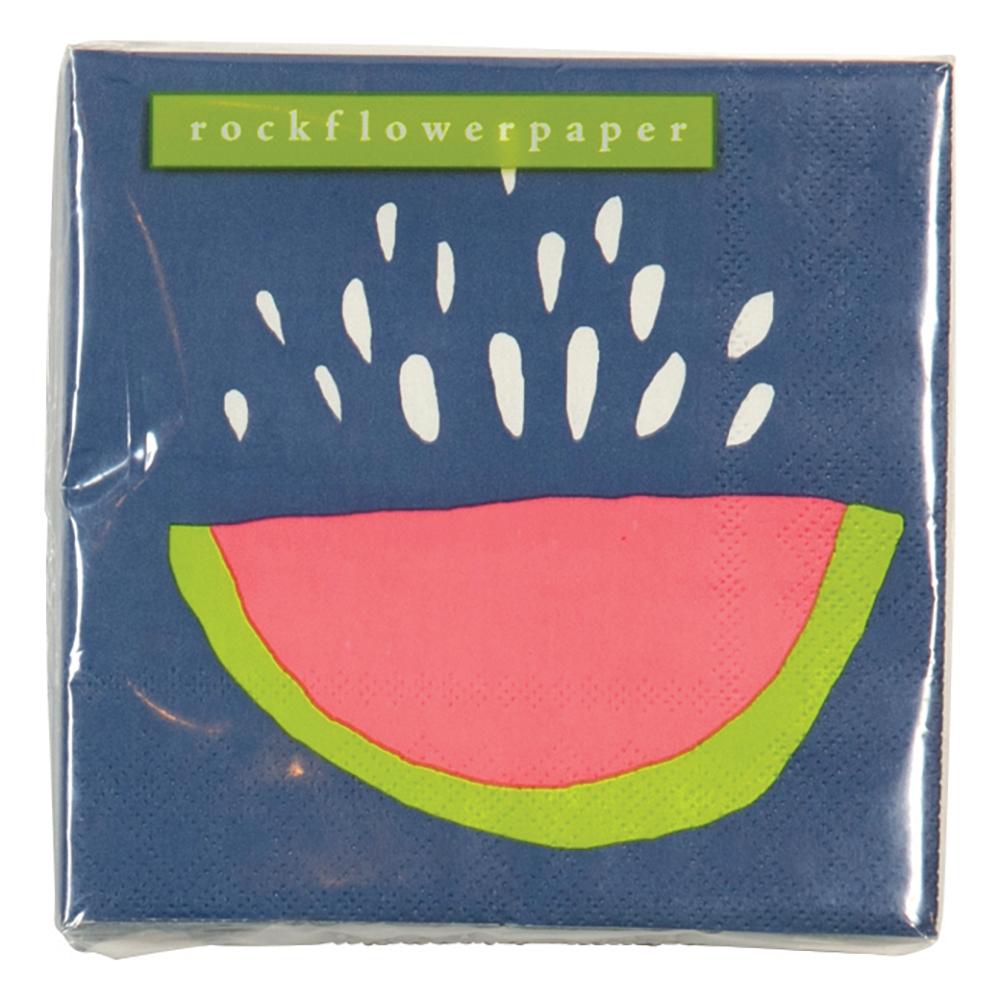 Juicy Watermelon Paper Cocktail Napkins (Pack of 20) Paper Cocktail Napkin - rockflowerpaper