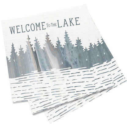 Welcome To The Lake Paper Cocktail Napkins (Pack of 20) Paper Cocktail Napkin - rockflowerpaper