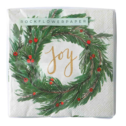 Joy Cocktail Paper Cocktail Napkins (Pack of 20) Paper Cocktail Napkin - rockflowerpaper