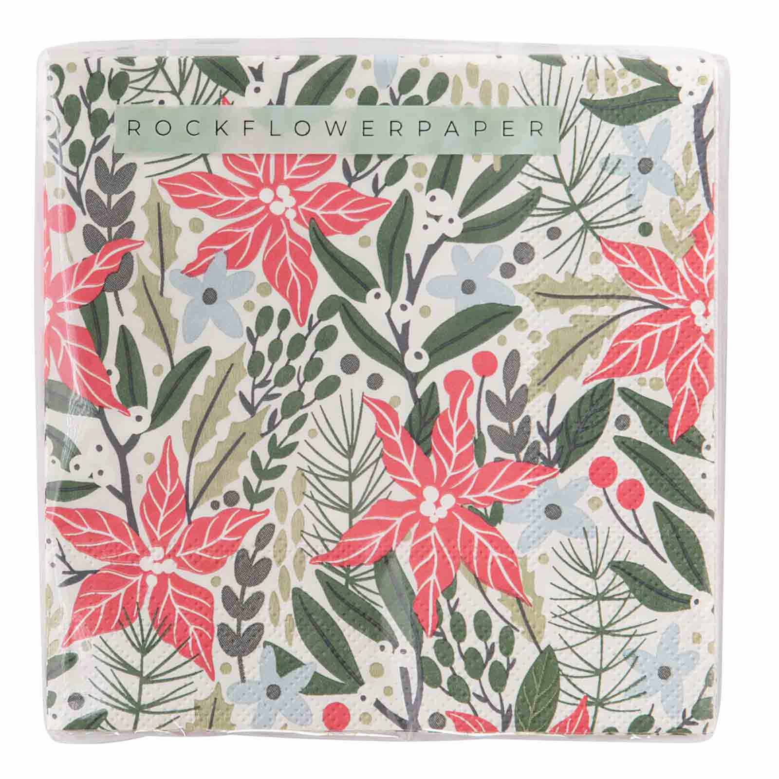 Red & Silver Floral - Paper Pack - 8408