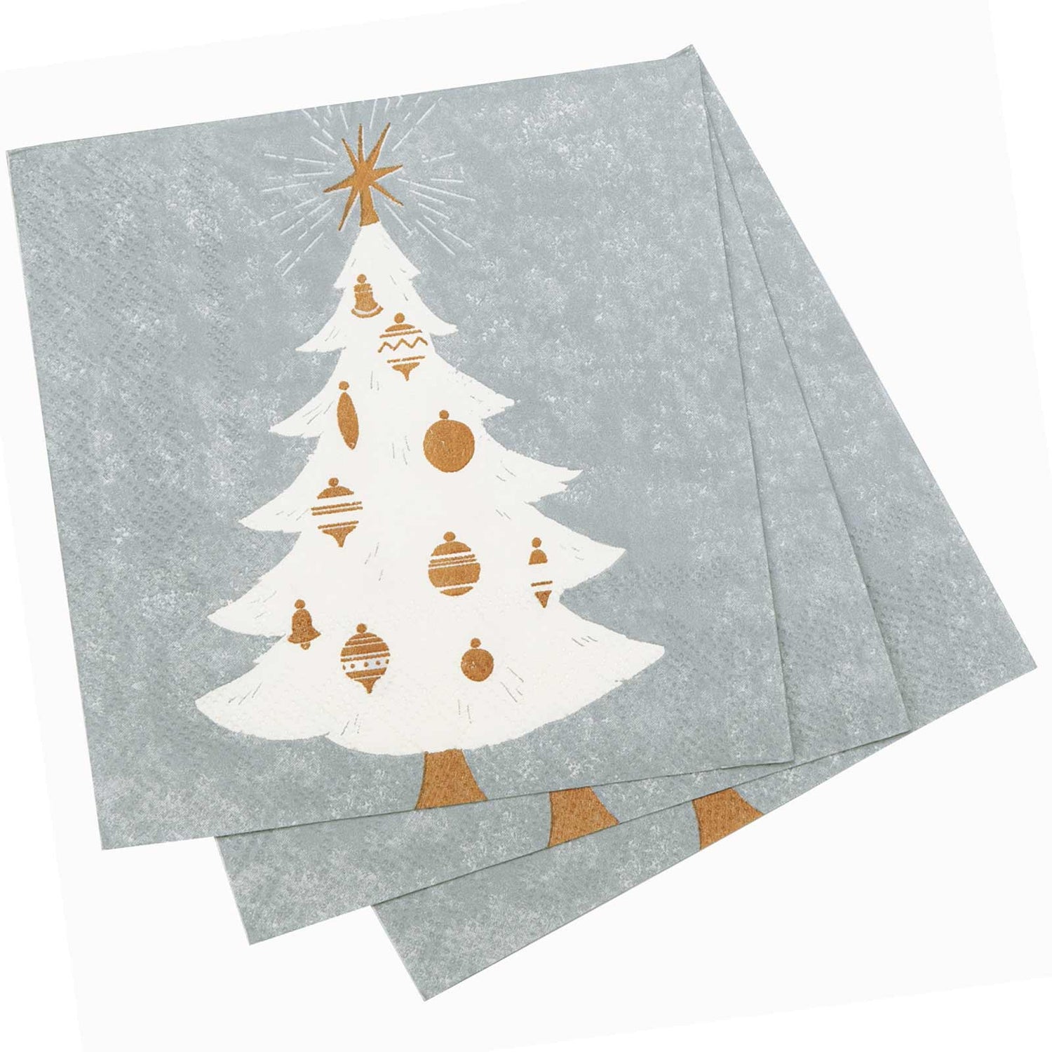 Winter White Tree Paper Cocktail Napkins (Pack of 20) Paper Cocktail Napkin - rockflowerpaper