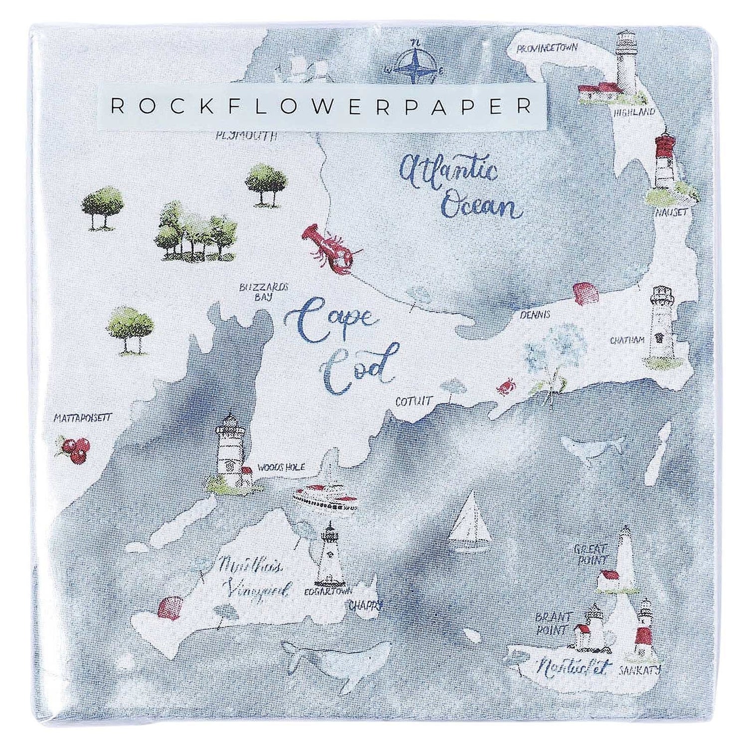 Cape And Islands Paper Cocktail Napkins - Pack of 20 Paper Cocktail Napkin - rockflowerpaper