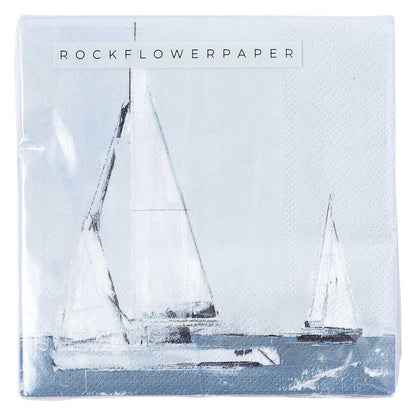 Sail Away Paper Cocktail Napkins (Pack of 20) Paper Cocktail Napkin - rockflowerpaper