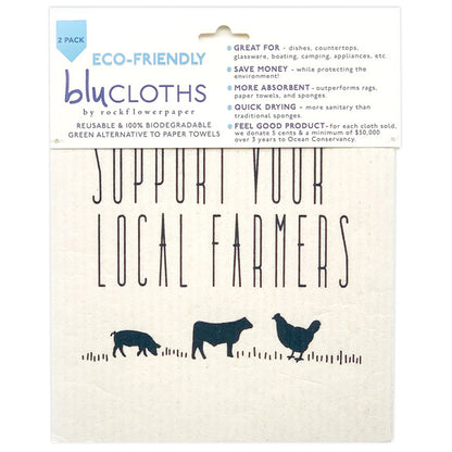 local farmer Eco-friendly blu Sponge Cloth-set of 2 Eco Cloth - rockflowerpaper