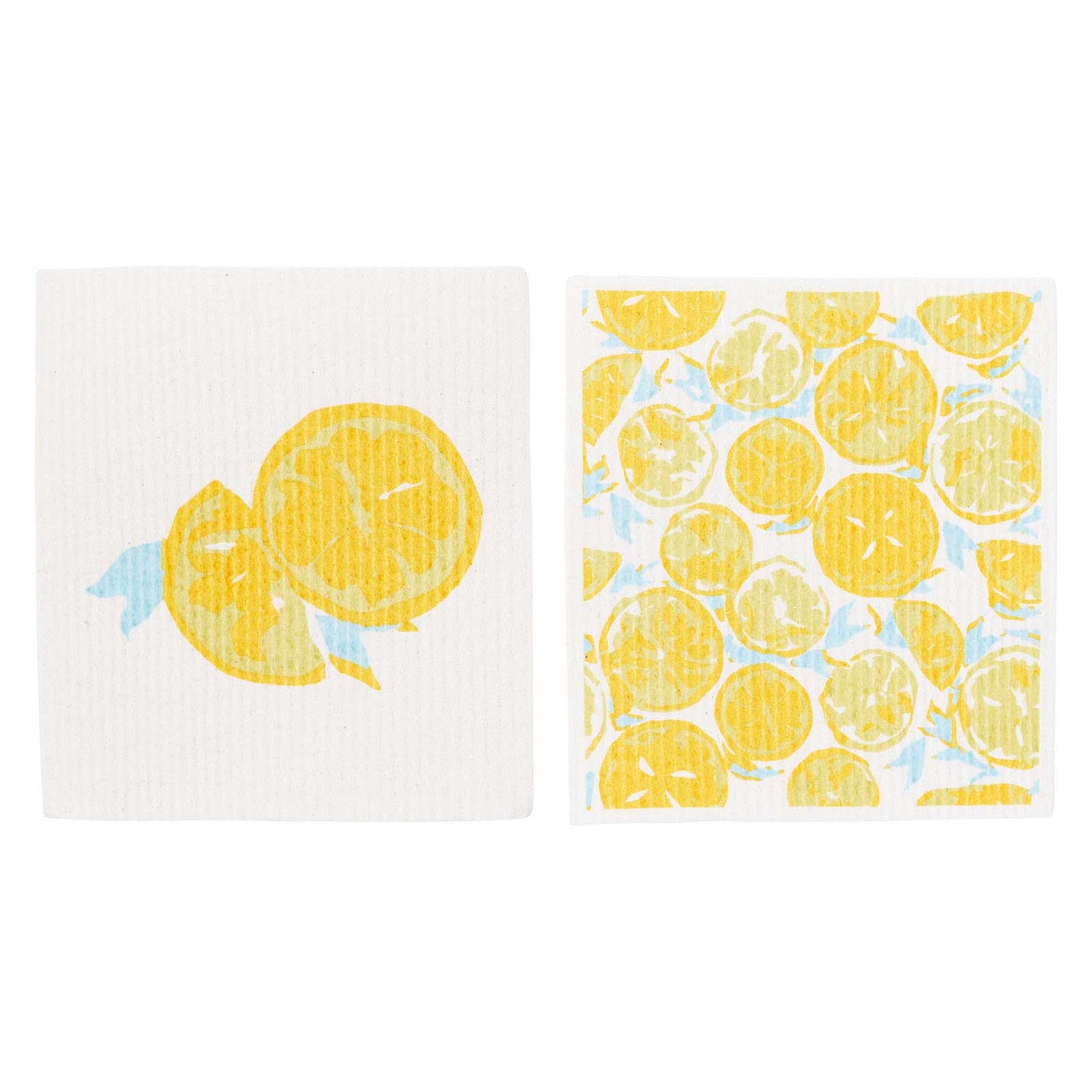 Lemon Slices Eco-Friendly blu Sponge Cloth - Set of 2 Eco Cloth - rockflowerpaper