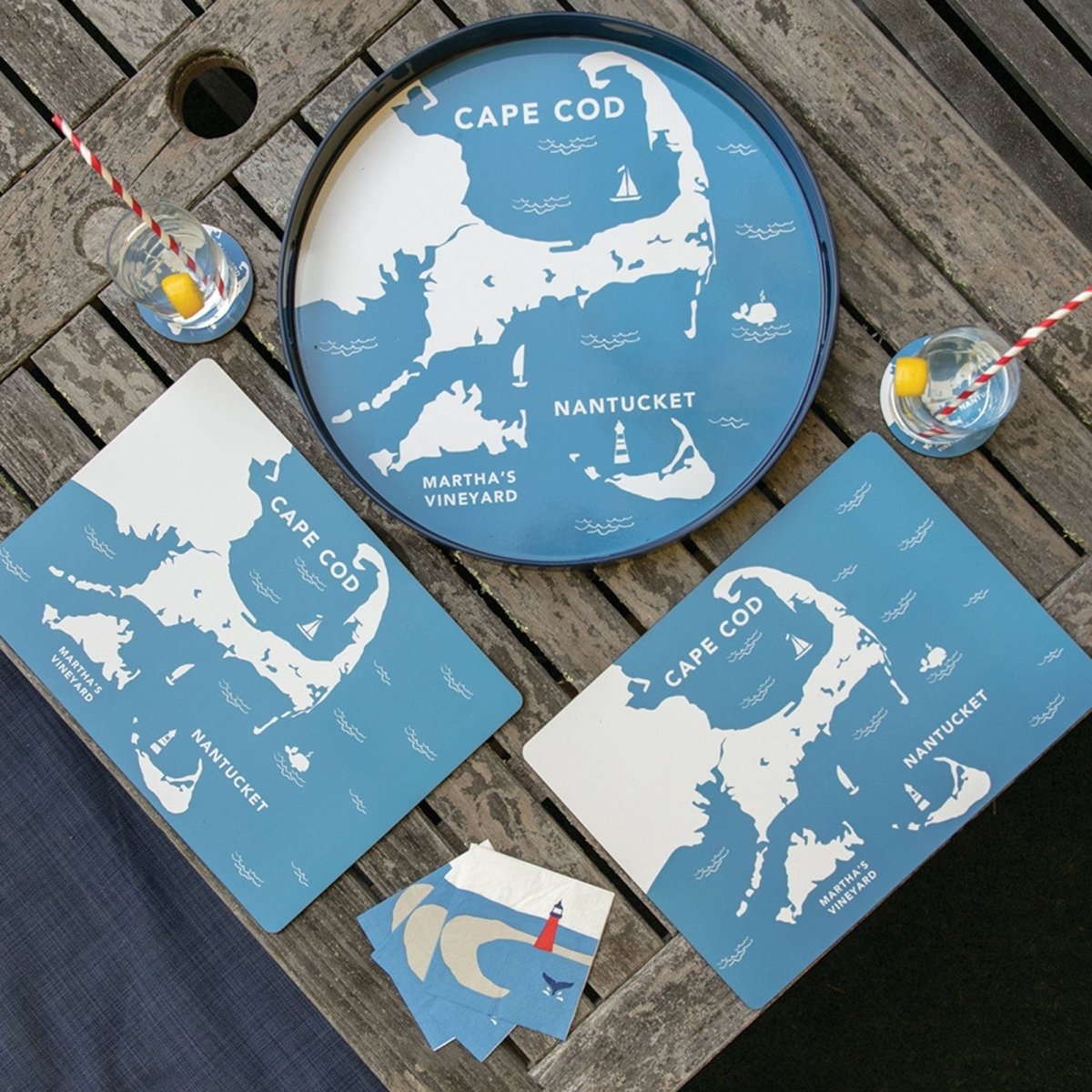 Coastal Cape 15" Coco Tray Tray - rockflowerpaper