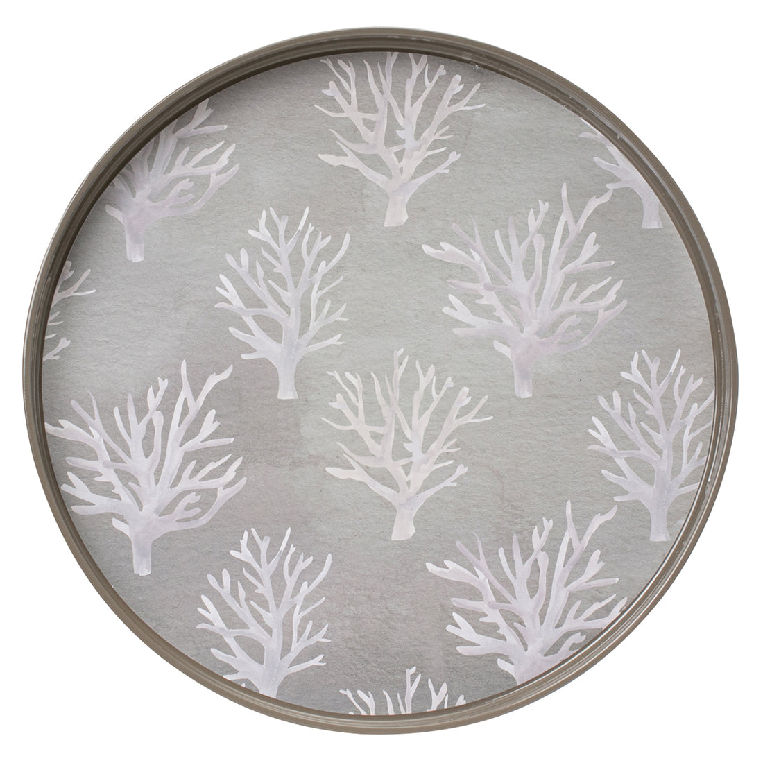 Neutral Coral 15&quot; Round Tray Tray - rockflowerpaper