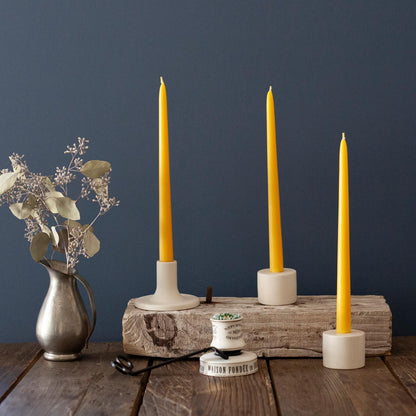Illuminate Elegance: Honey Beeswax Taper Candles Candle - rockflowerpaper