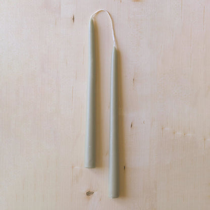 Celery Beeswax 12 inch Taper Candles (one pair) Candle - rockflowerpaper