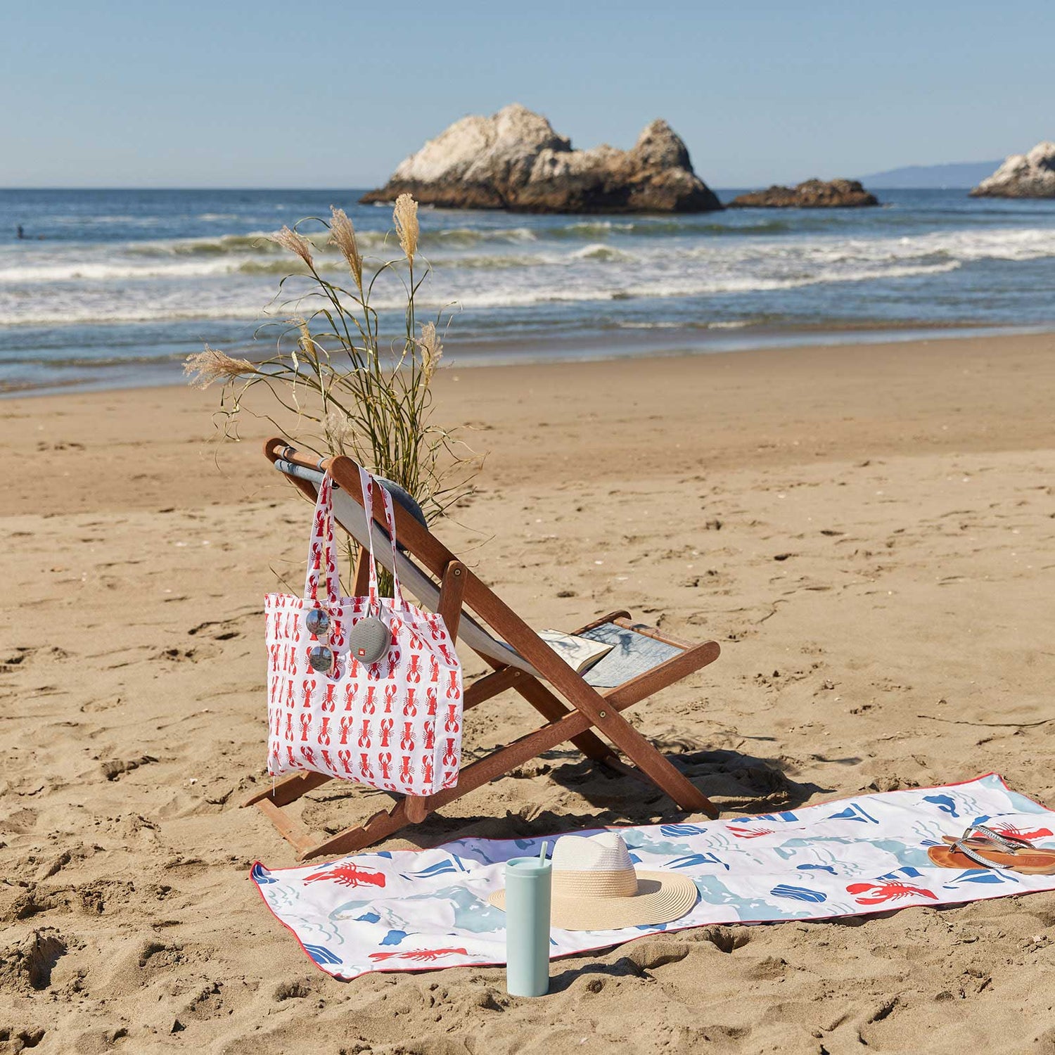 The Cape Reversible Eco Beach Towel Beach Towel - rockflowerpaper