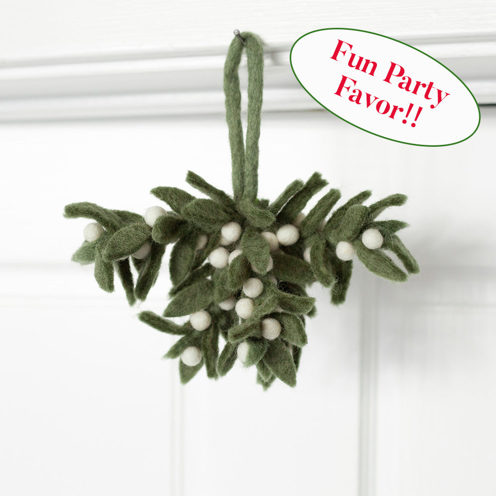 Mistletoe Felt Ornament Ornament - rockflowerpaper