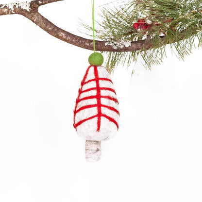 Grey Holiday Tree Felt Ornament Ornament - rockflowerpaper