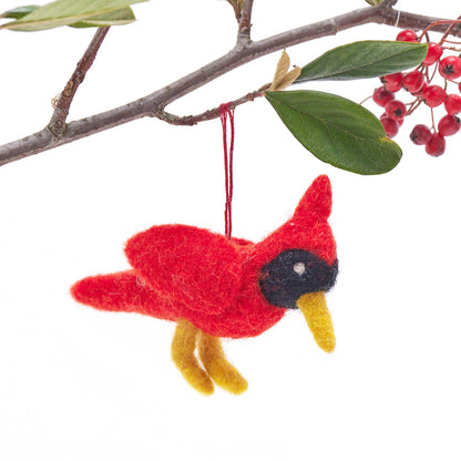 Cardinal Felt Ornament for Holiday Magic Ornament - rockflowerpaper