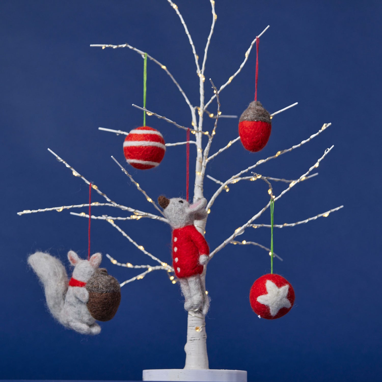 Squirrel Felt Ornament Ornament - rockflowerpaper