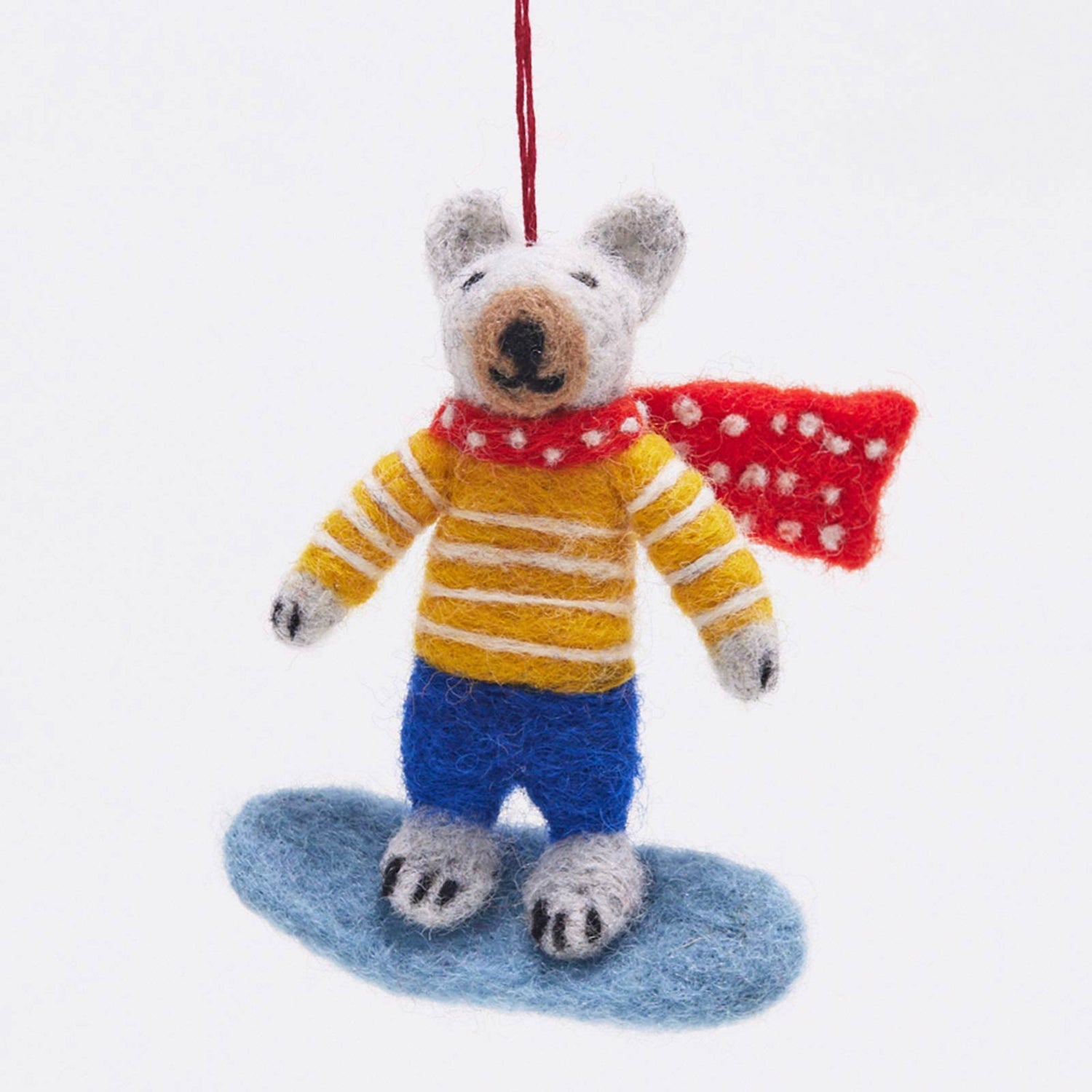 Polar Bear Felt Ornament Ornament - rockflowerpaper