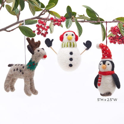 Penguin Felt Ornament Ornament - rockflowerpaper