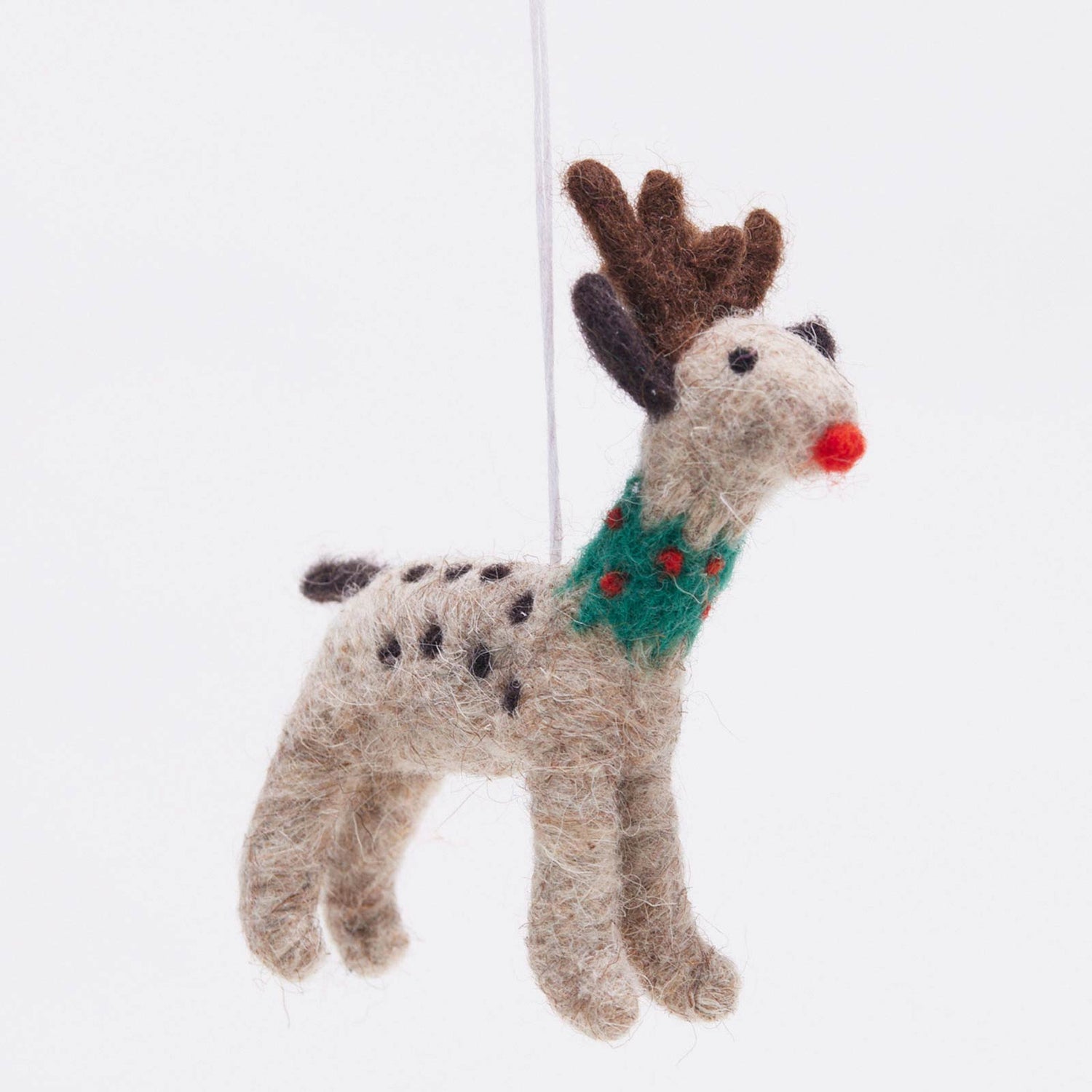 Handmade Felt Deer Ornaments - Coldwater Creek