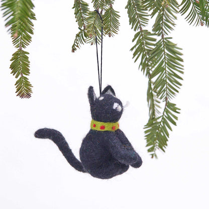 Black Cat Felt Ornament Ornament - rockflowerpaper