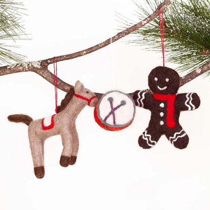 Ginger Bread Man Felt Ornament Ornament - rockflowerpaper