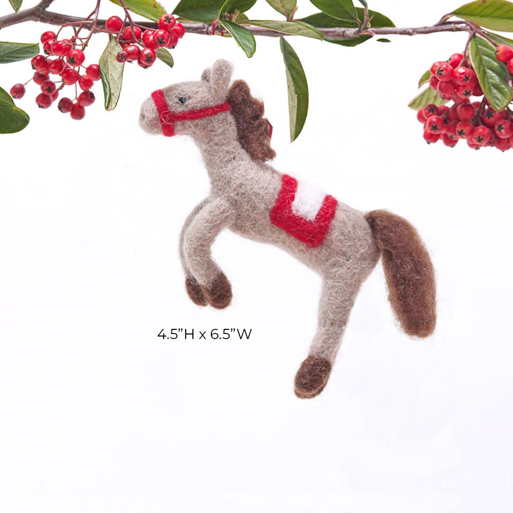 Horse Felt Ornament Ornament - rockflowerpaper