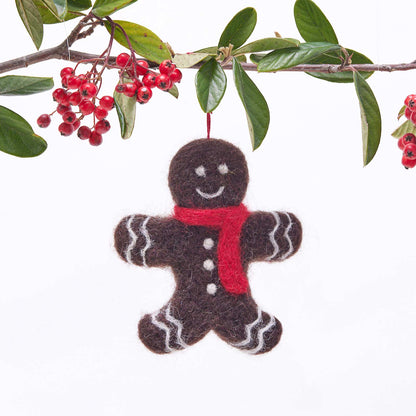 Ginger Bread Man Felt Ornament Ornament - rockflowerpaper