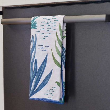 Sea Kelp Blu Kitchen Tea Towel Kitchen Towel - rockflowerpaper