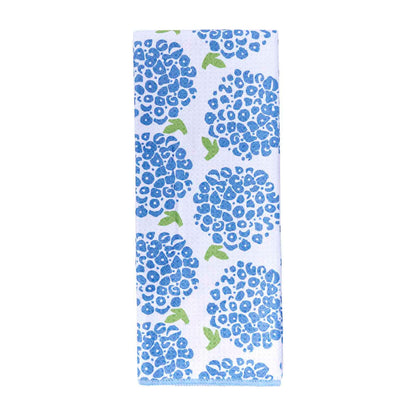 Hydrangea blu Kitchen Tea Towel Kitchen Towel - rockflowerpaper
