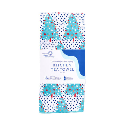 Abstract Tree blu Kitchen Tea Towel Kitchen Towel - rockflowerpaper