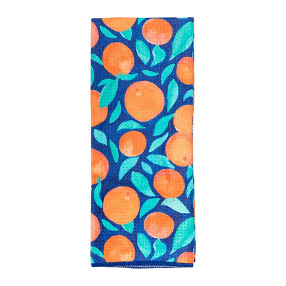 Orange Crush blu Kitchen Tea Towel Kitchen Towel - rockflowerpaper