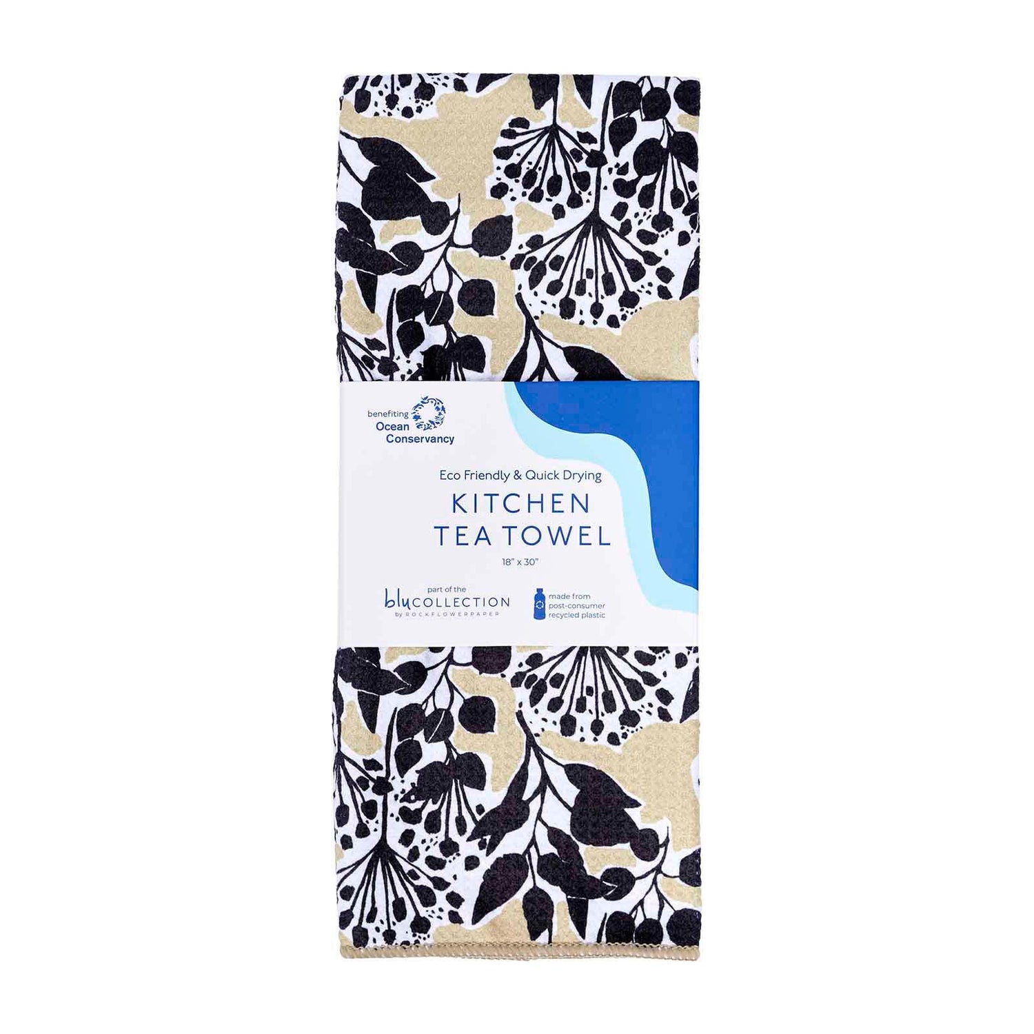 Autumnal Flora blu Kitchen Tea Towel Kitchen Towel - rockflowerpaper