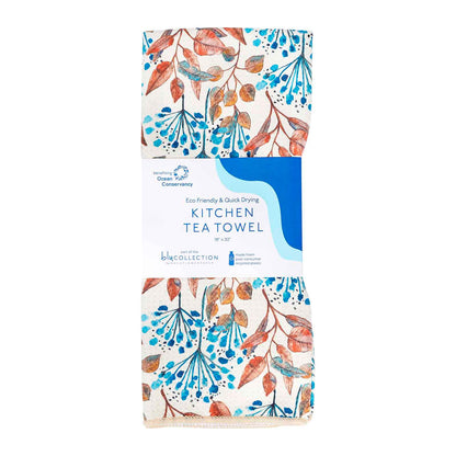 Passion Flora blu Kitchen Tea Towel Kitchen Towel - rockflowerpaper