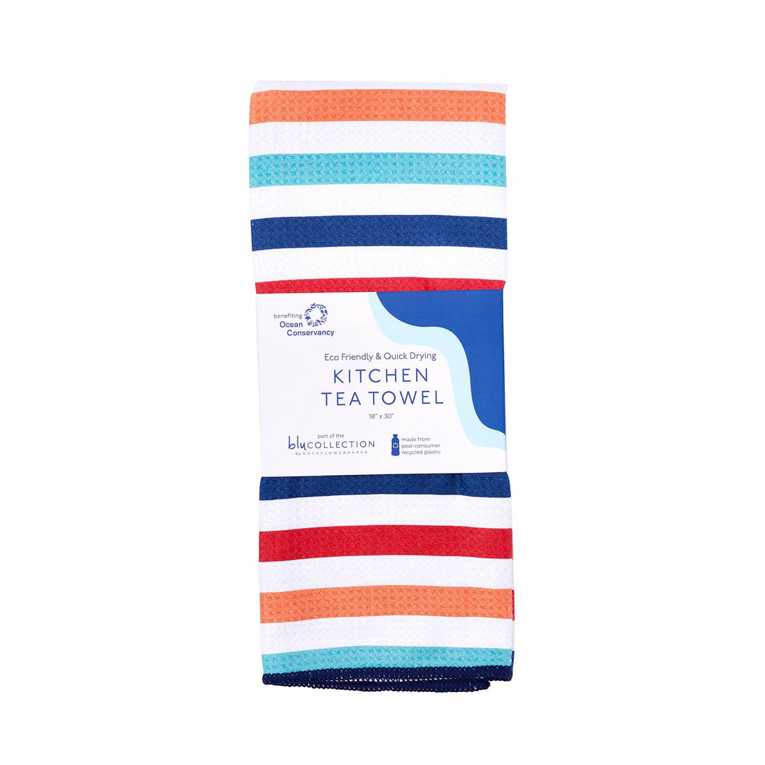 Candy Stripes blu Kitchen Tea Towel Kitchen Towel - rockflowerpaper