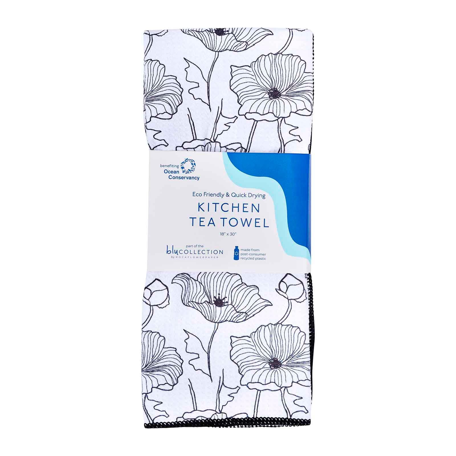 Poppy blu Kitchen Tea Towel Kitchen Towel - rockflowerpaper