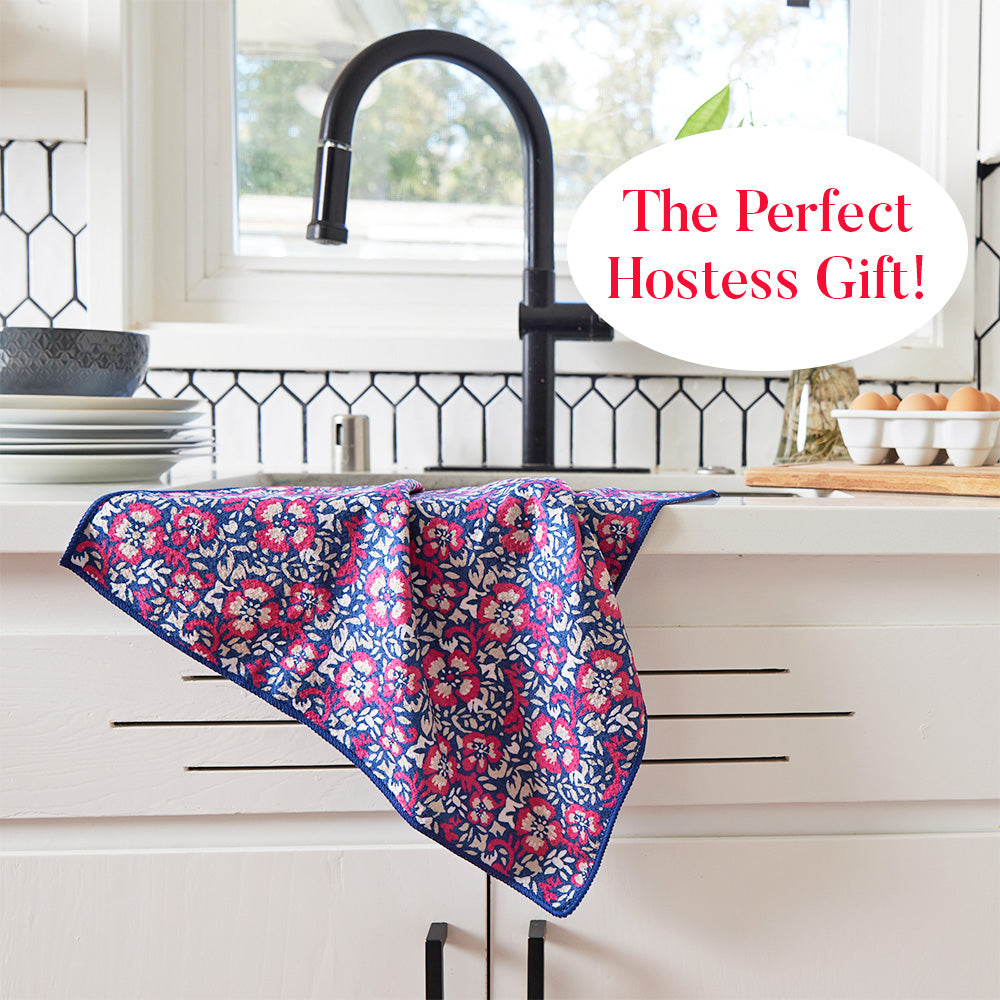 Patty Pink blu Kitchen Tea Towel Kitchen Towel - rockflowerpaper