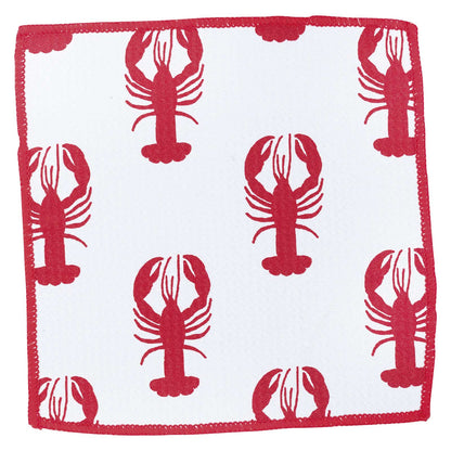 Lobster blu Kitchen Dish Cloths (Set of 3) Reusable Dish Cloth - rockflowerpaper
