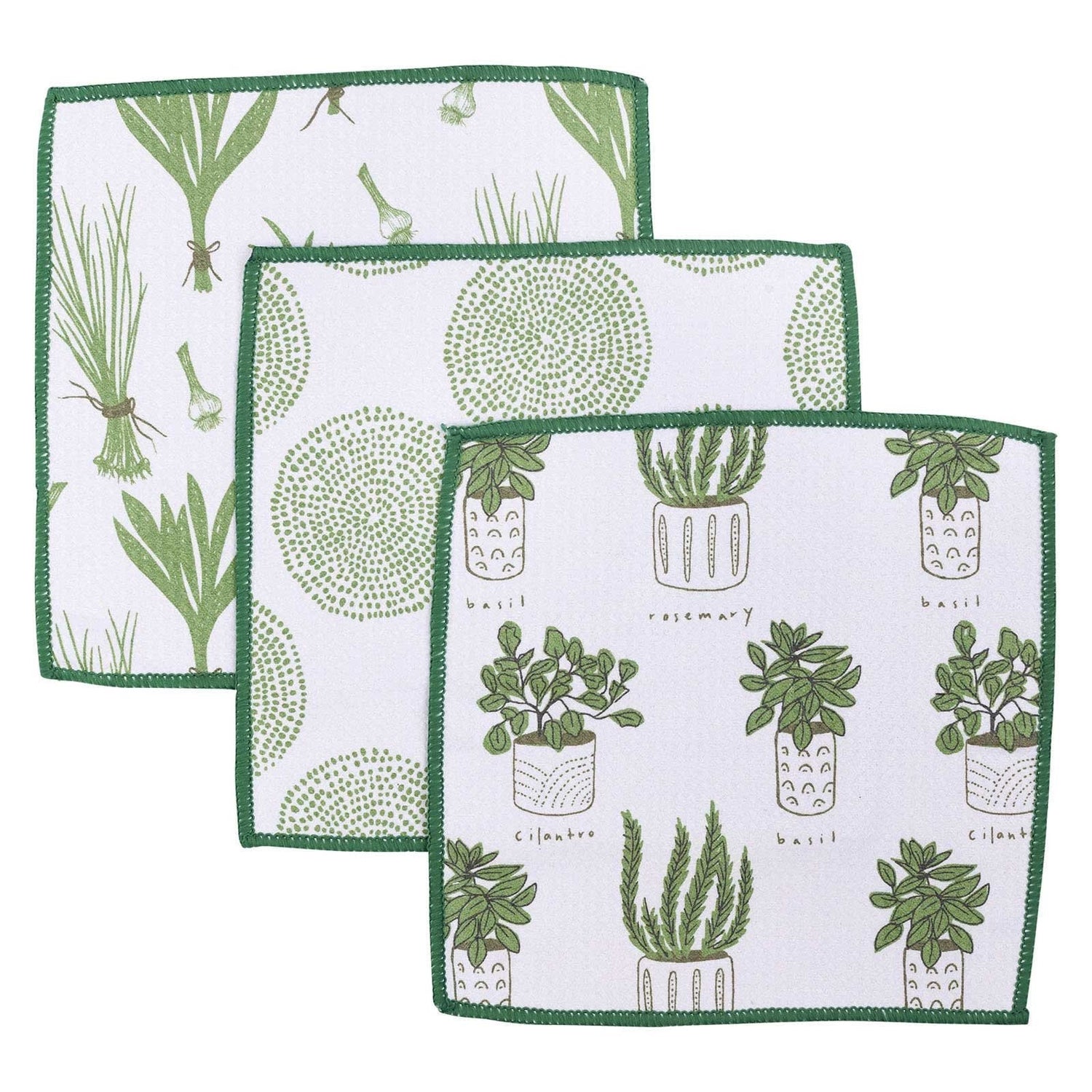 Vintage Color Plants Herbs Floral Microfiber Dish Drying Mat For