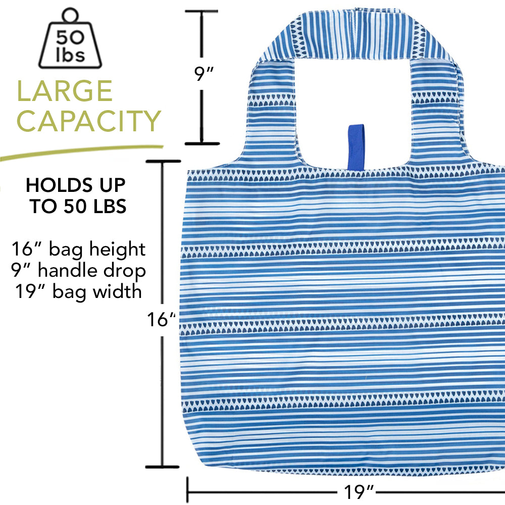 Bethany Blue Blu Bag Reusable Shopping Bag - Machine Washable Reusable Shopping Bag - rockflowerpaper