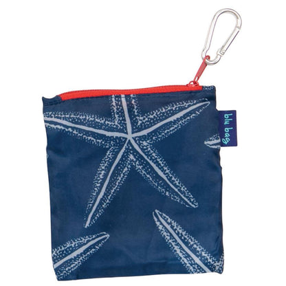 Starfish Navy Blu Bag Reusable Shopping Tote - Machine Washable Reusable Shopping Bag - rockflowerpaper