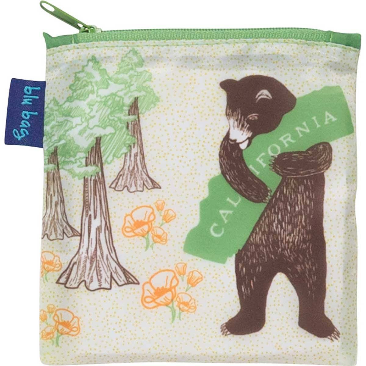 California Bear Blu Bag Reusable Shopping Tote - Machine Washable Reusable Shopping Bag - rockflowerpaper