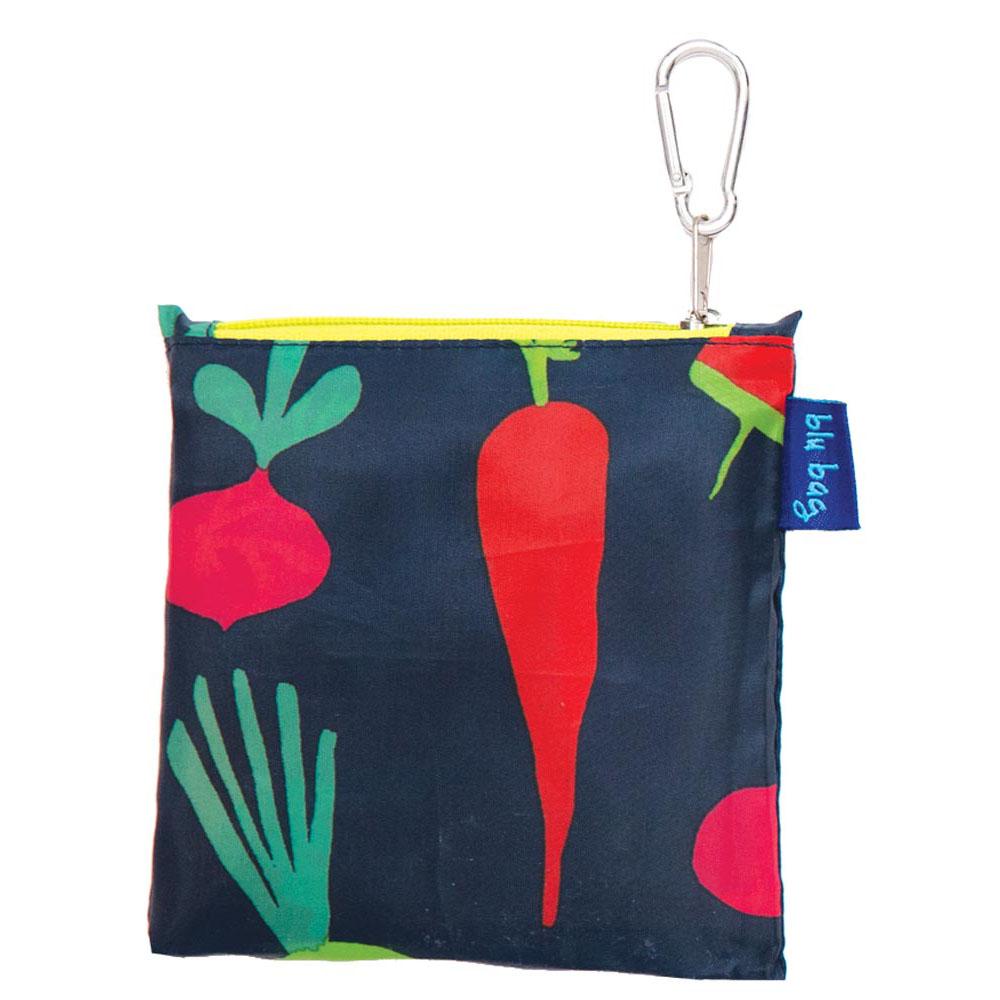 Root Veggies Blue Blu Reusable Shopping Bag - Machine Washable Reusable Shopping Bag - rockflowerpaper