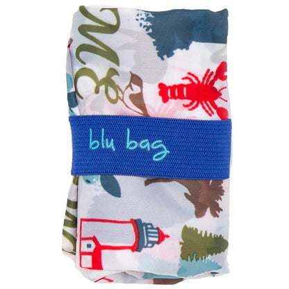 Maine Blue Blu Reusable Shopping Bag - Machine Washable Reusable Shopping Bag - rockflowerpaper