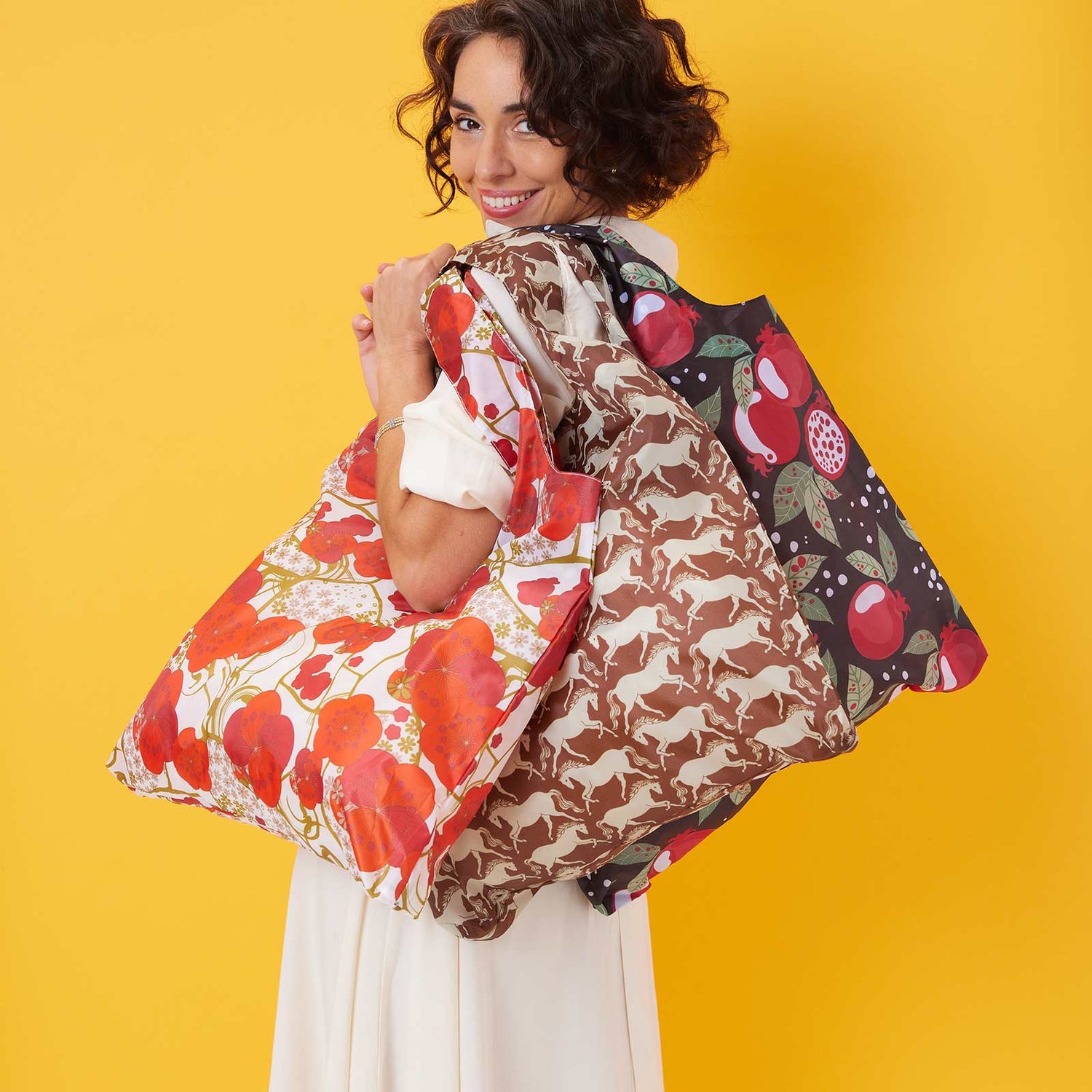Kintsugi Blu Bag Reusable Shopping Bag - Machine Washable Reusable Shopping Bag - rockflowerpaper