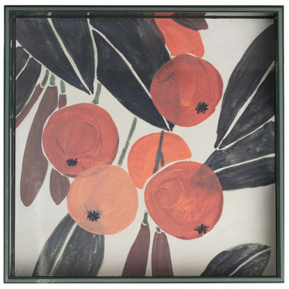 Kumquats 15 Inch Square Lacquer Art Serving Tray Tray - rockflowerpaper