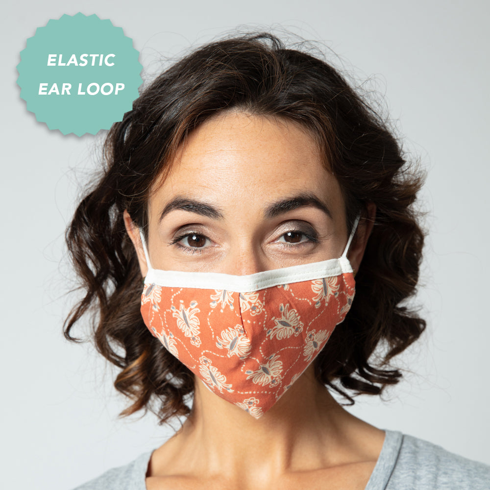 Alani Orange Reusable 100% Cotton Face Mask Mask - rockflowerpaper