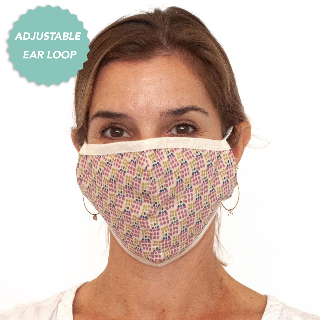 Liv Lavender Reusable &amp; Adjustable 100% Cotton Face Mask Mask - rockflowerpaper