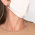 Gold Chain Face Mask Lanyard Necklace - Light Blue MASK-NECKLACE - rockflowerpaper