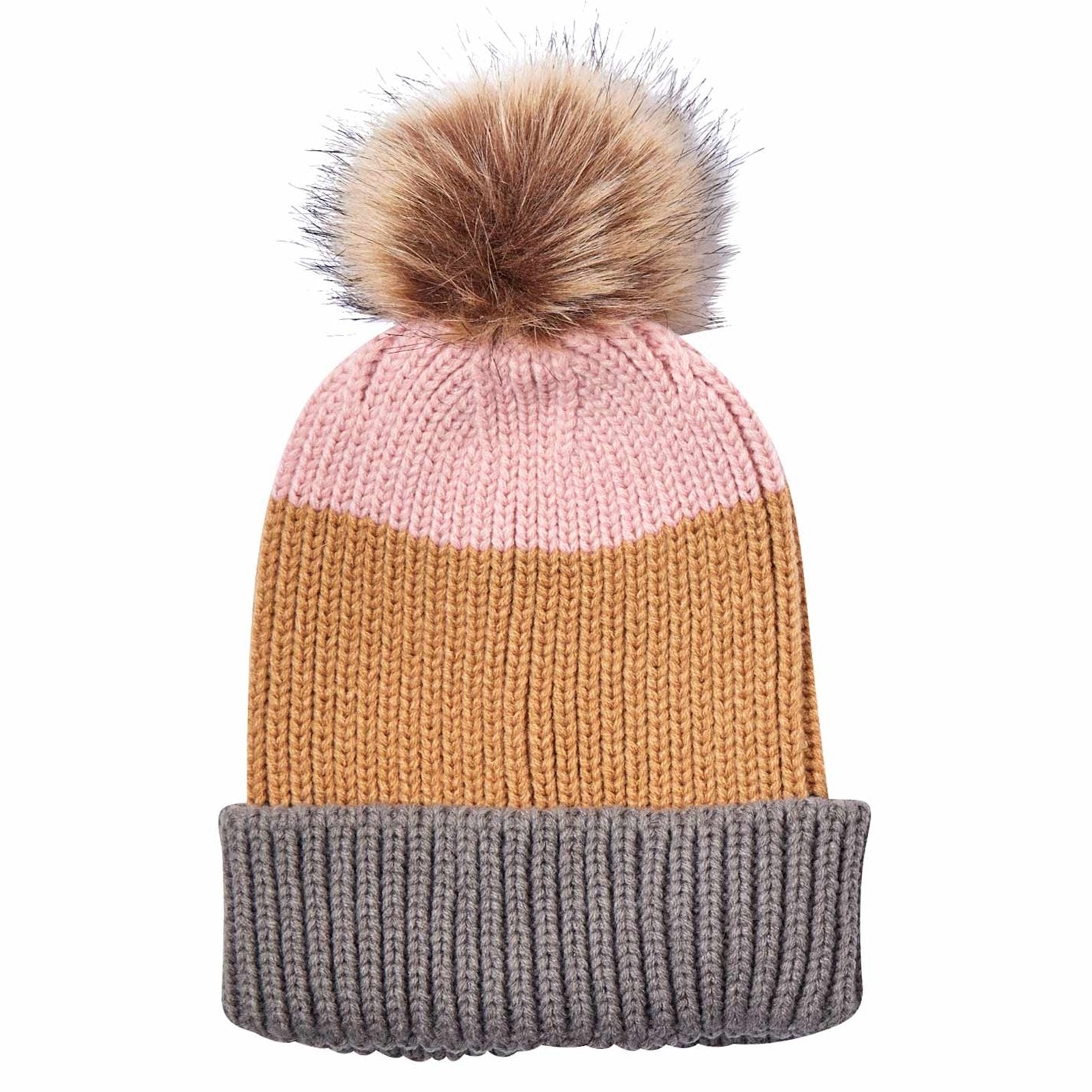 Chelsea Stripe Pink Knit Beanie Hat - rockflowerpaper